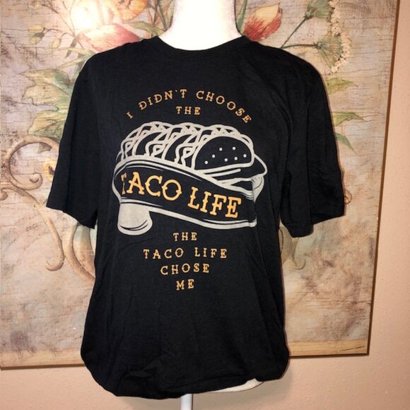 Sz L Urban Outfitters Black Taco Tshirt - Picture 2 of 8